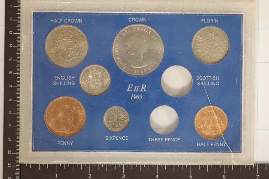 1965 EURO 6 COIN COLLECTION INCLUDES 1 CROWN,