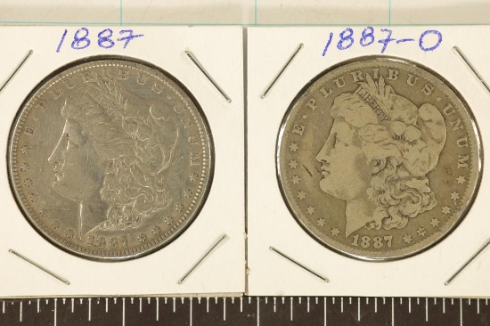 1887 & 1887-O MORGAN SILVER DOLLARS