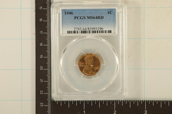 1946 LINCOLN WHEAT CENT PCGS MS64RD
