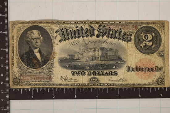 1917 US $2 LARGE SIZE NOTE