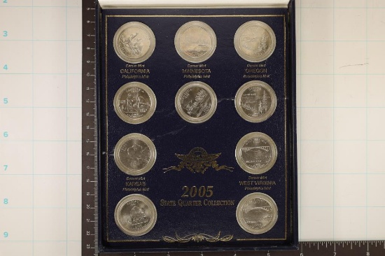 2005 STATE QUARTER P & D UNC SET WITH 10 QUARTERS