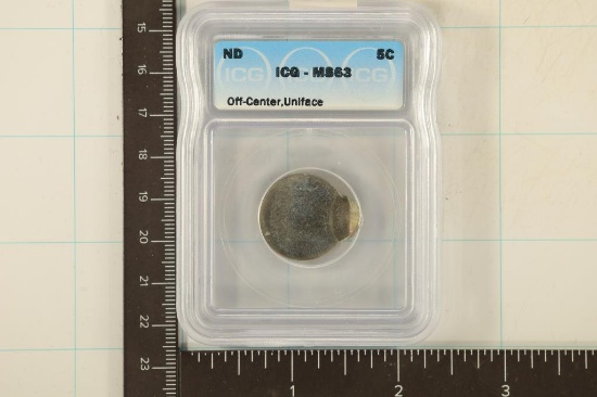 ERROR NO DATE OFF CENTER UNIFACE NICKEL ICG