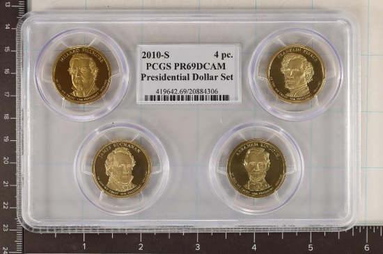 2010-S PRESIDENTIAL 4 COIN DOLLAR SET PCGS PR69