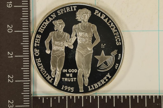 1995-P US PARALYMPICS PROOF SILVER DOLLAR