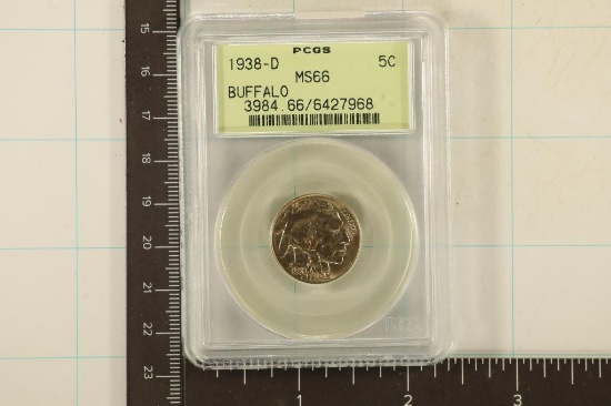 1938-D BUFFALO NICKEL PCGS MS66 OLD SLAB