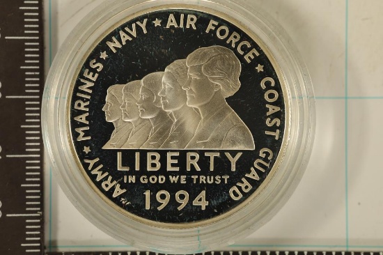 1994-P WOMEN IN THE MILITARY SERVICE US SILVER $