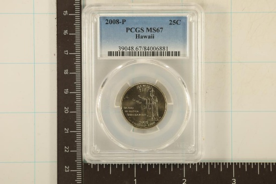 2008-P HAWAII QUARTER PCGS MS67