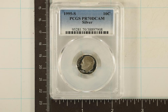 1995-S SILVER ROOSEVELT DIME PCGS PR70 DCAM