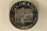 .46 OZ. PROOF STERLING SILVER COLORADO STATE ROUND