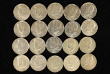 20-1966 40% SILVER JOHN F. KENNEDY HALVES 13 ARE