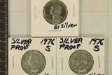 3-1976-S SILVER PROOF BICENTENNIAL QUARTERS