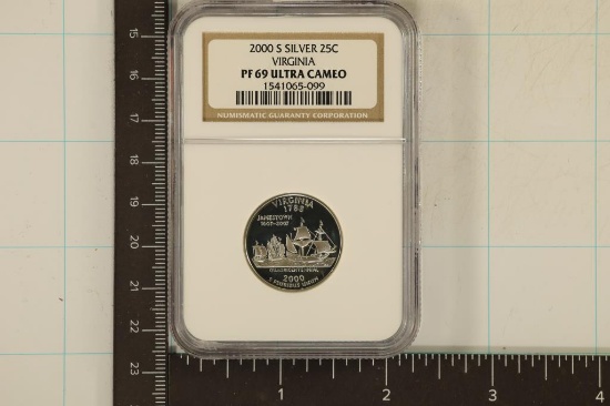 2000-S SILVER VIRGINIA QUARTER NGC PF69 ULTRA CAM