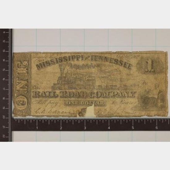 1862 MISSISSIPPI & TENNESSEE RAILROAD COMPANY