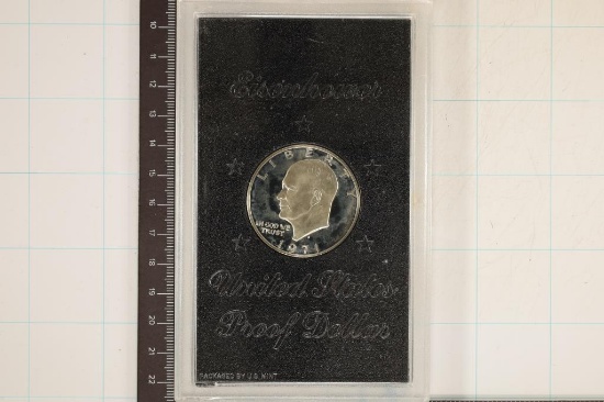 1971-S IKE SILVER PROOF DOLLAR (BROWN PACK)