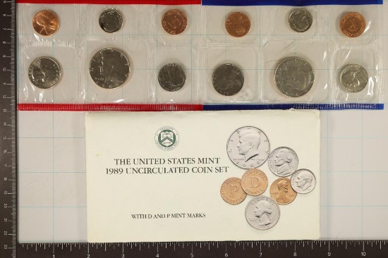 1989 US MINT SET (UNC) P/D (WITH ENVELOPE)