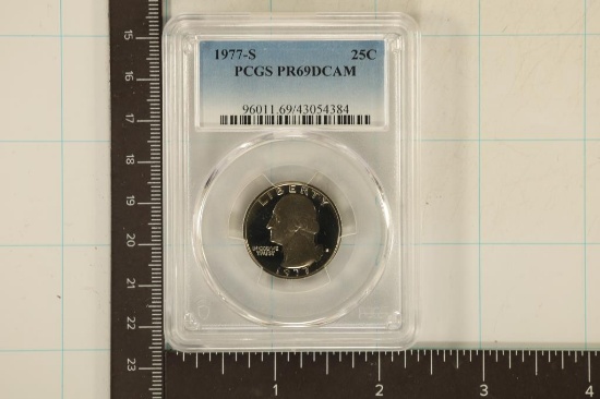 1977-S WASHINGTON QUARTER PCGS PR69 DCAM