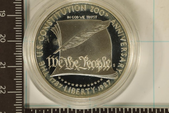 1987-S US PROOF SILVER "US CONSTITUTION" DOLLAR