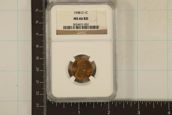 1948-D LINCOLN WHEAT CENT NGC MS66RD