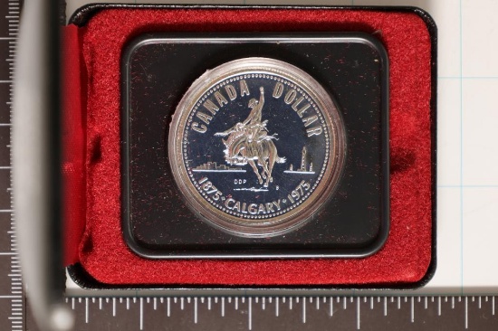 1975 CANADA SILVER PF  $1 "CALGARY" .3750 OZ. ASW