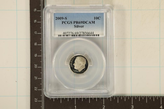 2009-S SILVER ROOSEVELT DIME PCGS PR69 DCAM
