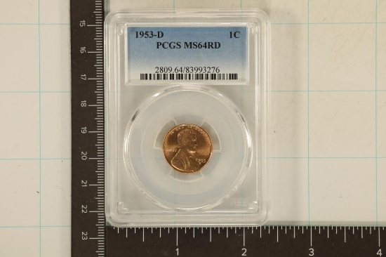1953-D LINCOLN WHEAT CENT PCGS MS64RD