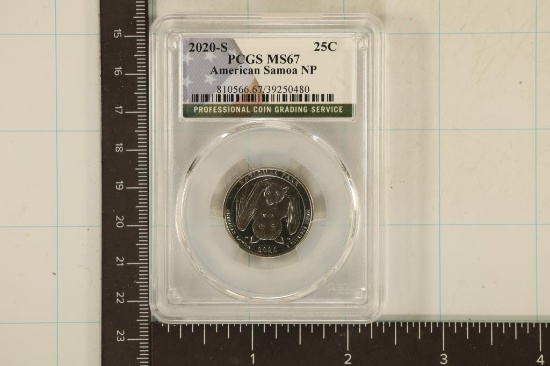 2020-S AMERICAN SAMOA N.P. QUARTER NGC MS67