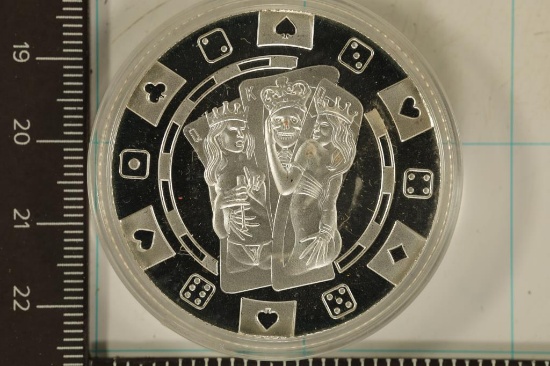 1 TROY OZ .999 FINE SILVER PF ADULT THEMED ROUND,