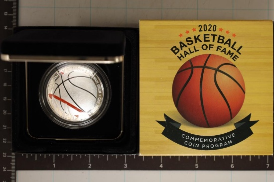 2020-P BASKETBALL HALL OF FAME PF SILVER DOLLAR