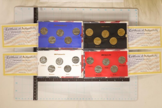 2005 US STATE QUARTER SETS WITH BOXES & CERTS