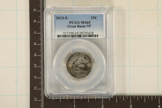 2013-S GREAT BASIN N.P. QUARTER PCGS MS65