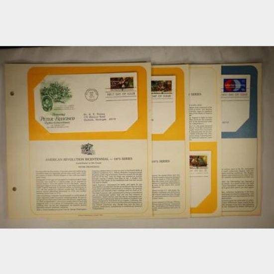 4-1ST DAY COVER ENVELOPES WITH CANCELLED STAMPS