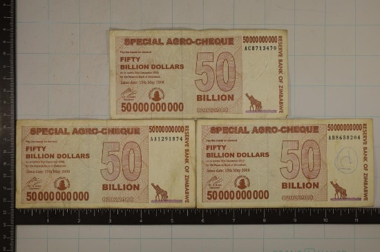 3-2008 RESERVE BANK OF ZIMBABWE SPECIAL 50 BILLION