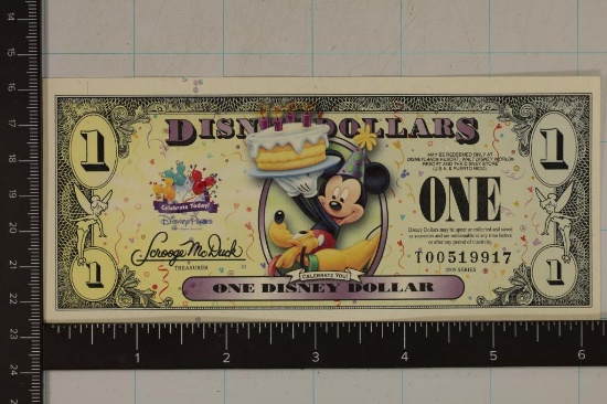 2009 CRISP UNC DISNEY ONE DOLLAR "CELEBRATE YOU"
