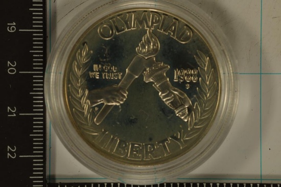 1988-S US PROOF SILVER "OLYMPIAD" DOLLAR IN HARD