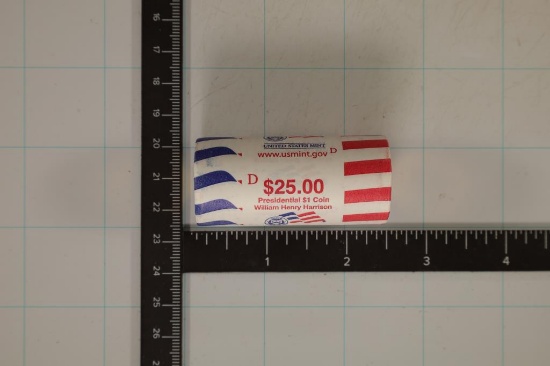 2009-D SOLID DATE $25 ROLL OF BU PRESIDENTIAL $1'S