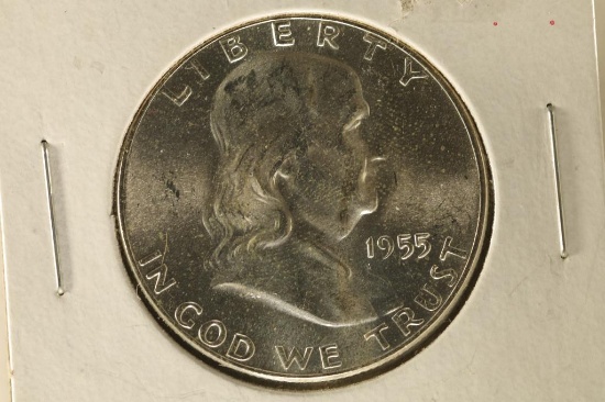 1955 SILVER FRANKLIN HALF DOLLAR BU