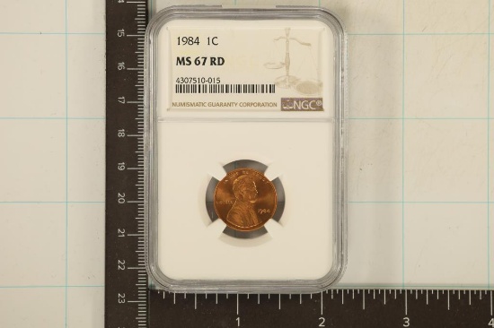 1984 LINCOLN CENT NGC MS67RD