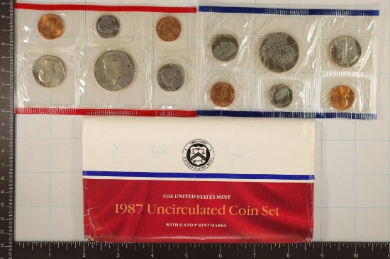 1987 US MINT SET (UNC) P/D (WITH ENVELOPE)