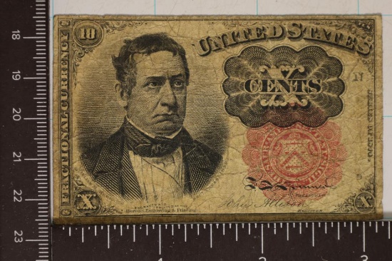 1874 US 10 CENT FRACTIONAL CURRENCY