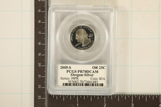 2005-S SILVER OREGON QUARTER PCGS PR70 DCAM