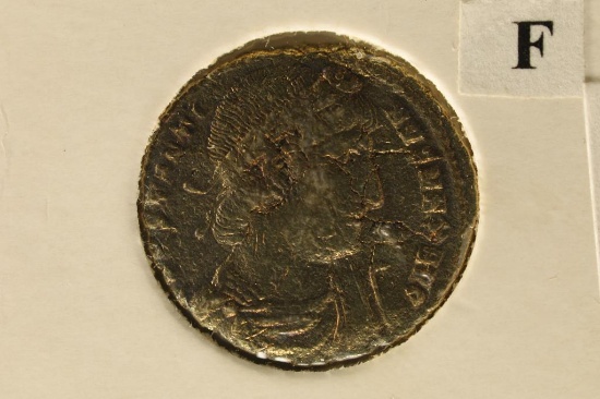 306-377 A.D. CONSTATINE I ANCIENT COIN. 2 SOLDIERS