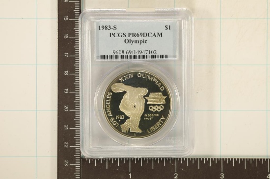 1983-S OLYMPIC US SILVER DOLLAR PCGS PR69 DCAM