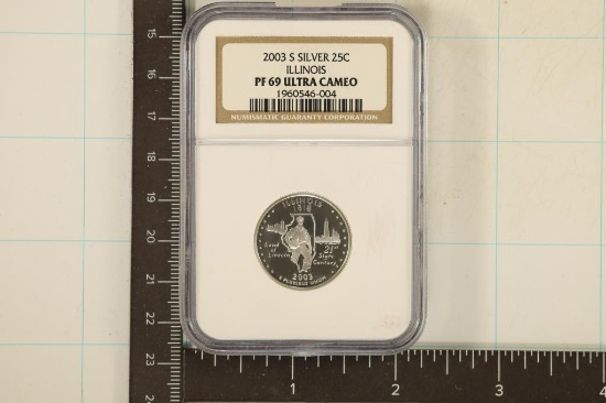 2003-S SILVER ILLINOIS QUARTER NGC PF69 ULTRA CAM