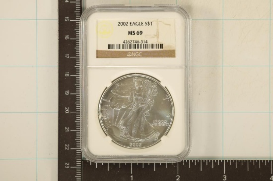 2002 AMERICAN SILVER EAGLE NGC MS69