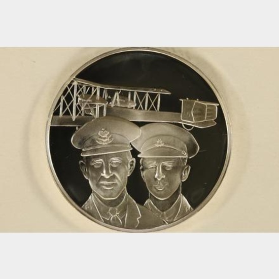 38 GRAM PF STERLING SILVER AVIATION ROUND CAPTAIN