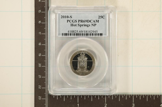 2010-S HOT SPRINGS N.P. QUARTER PCGS PR69 DCAM