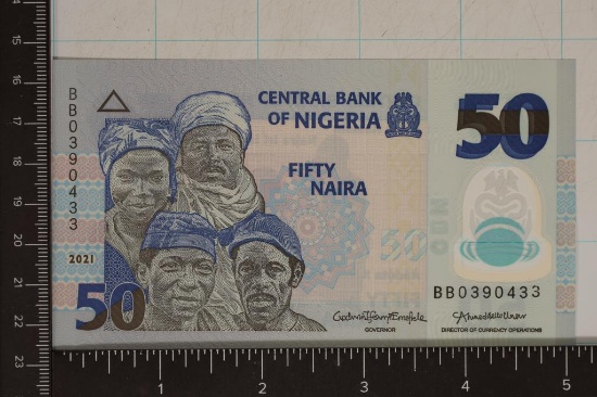 2021 NIGERIA 50 NAIRA CRISP UNC POLYMER