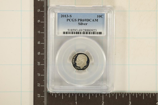 2013-S SILVER ROOSEVELT DIME PCGS PR69 DCAM