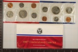 1987 US MINT SET (UNC) P/D (WITH ENVELOPE)
