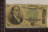 CIRCA 1862 US 50 CENT FRACTIONAL CURRENCY